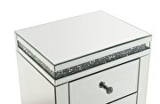 Faux diamond inlays add glam style accent table by Acme additional picture 4