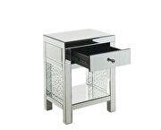 Mirrored & faux crystals inlay accent table by Acme additional picture 3