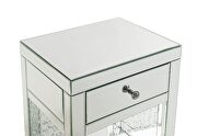 Mirrored & faux crystals inlay accent table by Acme additional picture 4