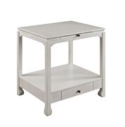Antique white finish rectangular top accent table by Acme additional picture 2