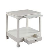 Antique white finish rectangular top accent table by Acme additional picture 3