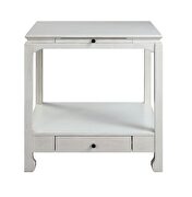 Antique white finish rectangular top accent table by Acme additional picture 4
