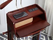 Espresso finish valet stand w/ usb port by Acme additional picture 4