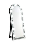 Faux diamond inlay & clear glass accent floor hollywood mirror by Acme additional picture 2