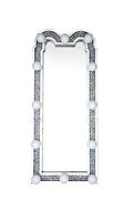 Faux diamond inlay & clear glass accent floor mirror by Acme additional picture 3