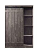 Gray oak finish on wooden frame wardrobe by Acme additional picture 3