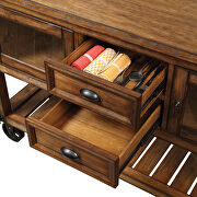 Distressed chestnut kitchen cart by Acme additional picture 2
