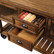 Distressed chestnut kitchen cart additional photo 2 of 2