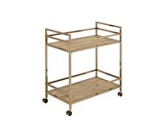 Natural & champagne finish serving cart by Acme additional picture 2