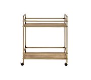 Natural & champagne finish serving cart by Acme additional picture 3