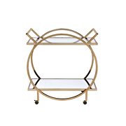 Champagne & mirrored serving cart additional photo 3 of 4