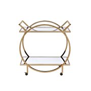Champagne & mirrored serving cart additional photo 3 of 4
