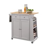 Natural & gray kitchen cart additional photo 2 of 1