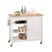 Natural & white kitchen cart by Acme additional picture 2
