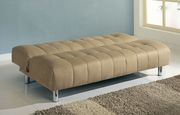 Futon style light beige fabric sofa bed by Acme additional picture 2