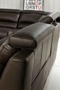 100% Italian leather reclining sectional in brown by At Home USA additional picture 9