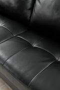 Genuine ebony leather low-profile sofa by At Home USA additional picture 2