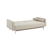 Cream fabric tufted back sofa bed by At Home USA additional picture 4