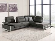 Low-profile modern gray fabric sectional w/ metal legs by At Home USA additional picture 2