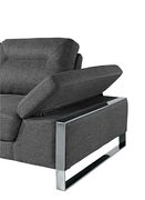 Low-profile modern gray fabric sectional w/ metal legs by At Home USA additional picture 3