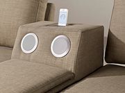 Modern mocha fabric sectional w/ Ipod dock by At Home USA additional picture 4