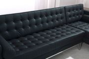 Le Corbusier design black leather sectional sofa by At Home USA additional picture 2