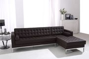 Le Corbusier design brown leather sectional sofa by At Home USA additional picture 2