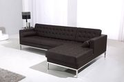 Le Corbusier design brown leather sectional sofa by At Home USA additional picture 3