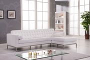 Le Corbusier design white leather sectional sofa by At Home USA additional picture 3
