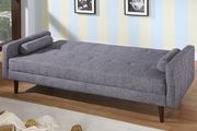 Gray fabric retro-style sofa bed w/ wooden legs by At Home USA additional picture 2