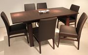Brown wood contemporary 5pcs table set by At Home USA additional picture 2