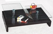Curved two-level glass top coffee table by At Home USA additional picture 2