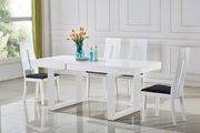 White laquered dining table w/ butterfly extension by At Home USA additional picture 3