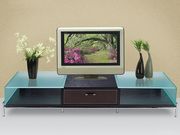 Modern Frosted Glass / Wood TV Stand by At Home USA additional picture 2