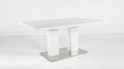 Wood white gloss contemporary extension table by At Home USA additional picture 5