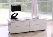 Modern white leather bed w/ storage by At Home USA additional picture 6
