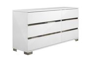 Italy made high-gloss lacquered white bed by At Home USA additional picture 6