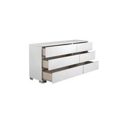 Italy made high-gloss lacquered white bed by At Home USA additional picture 7