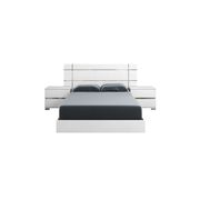 Italy made high-gloss lacquered white king bed by At Home USA additional picture 2