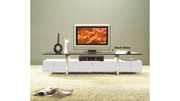 Contemporary white tv-unit w/ glass top by At Home USA additional picture 2