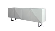 Modern white matte finish display / console by At Home USA additional picture 2
