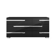 Modern black high-gloss platform king size bed by At Home USA additional picture 2