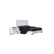 Modern white high-gloss platform bed by At Home USA additional picture 8