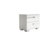 Modern white high-gloss nightstand by At Home USA additional picture 2