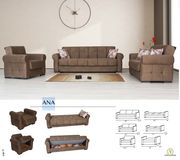 Contemporary light brown tufted sofa w/ storage by Alpha additional picture 2