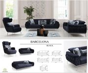 Ultra-contemporary low-profile fabric tufted sofa additional photo 2 of 1