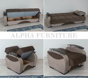 Quality two-toned sofa / sofa bed w/ storage additional photo 2 of 1