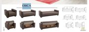 Two toned brown couch w/ sofa bed / storage by Alpha additional picture 2