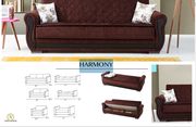 Brown/burgundy storage sofa bed additional photo 2 of 1