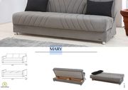 Microfiber sofa bed w/ storage compartment by Alpha additional picture 2